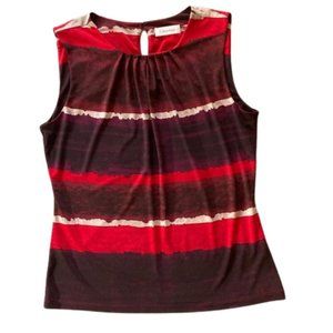 Calvin Klein Women's Sleeveless Shell, Multicolor, Office, Versatile, Fall, sz M